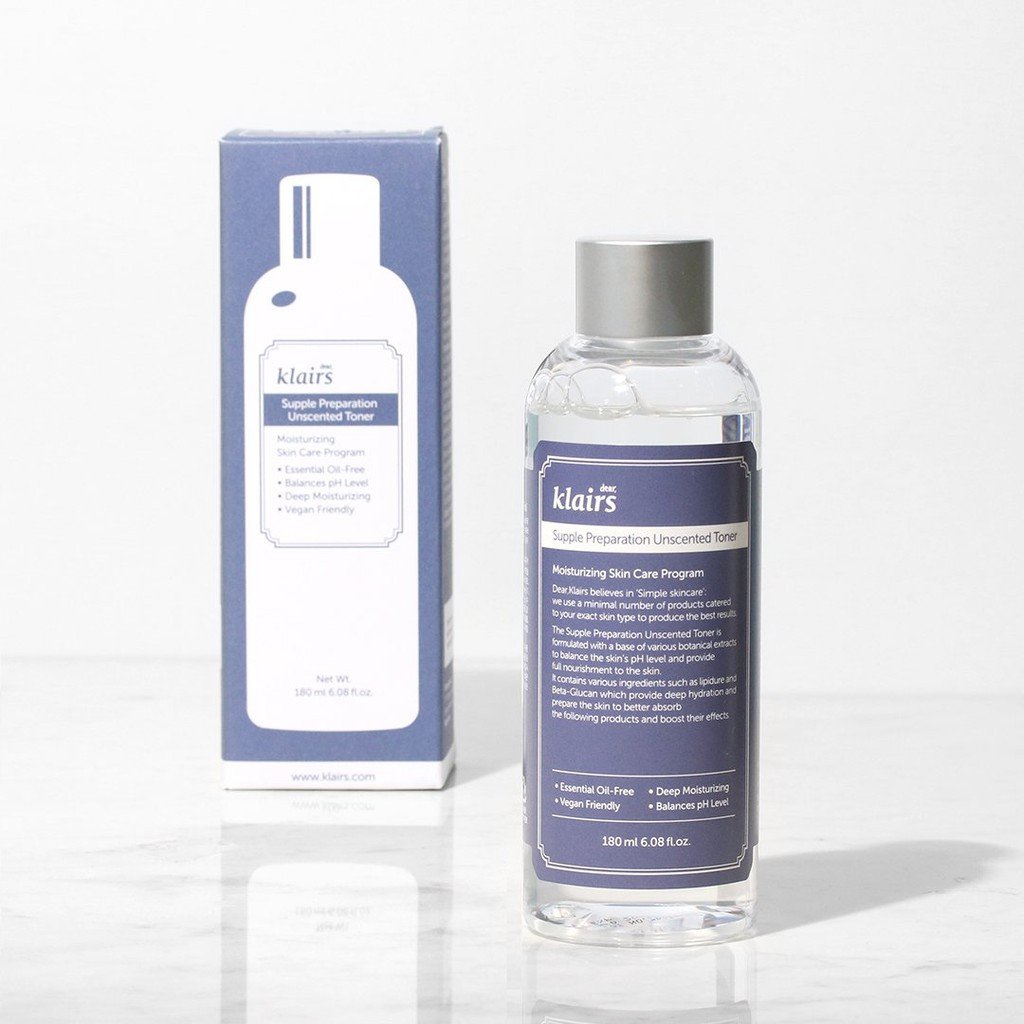 Nước Hoa Hồng Không Mùi Klairs Supple Preparation Unscented Toner 180Ml Habito - Mỹ Phẩm Và Phụ Kiện
