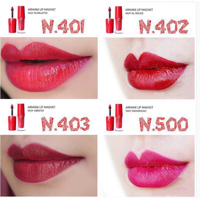 Son kem Giorgio Armani Lip Magnet màu 402 đỏ cam- Hàng Pháp Hàng Pháp Xách  Tay