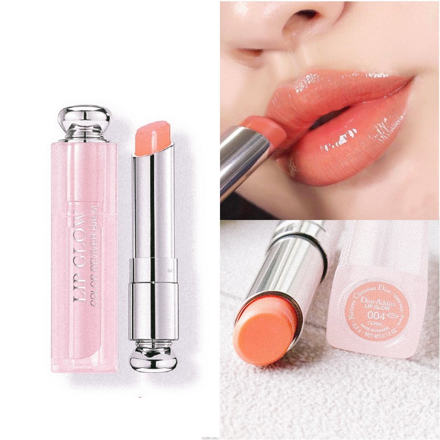 Son dưỡng có màu Dior Addict Lip Glow số 017 Ultra Coral màu cam tươi san  hô của Pháp thỏi 32gr  Lazadavn