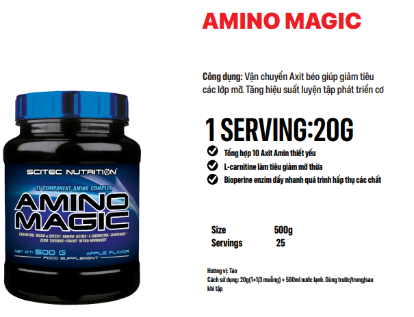 Amino Magic Scitec Nutrition 500G (25 Servings)