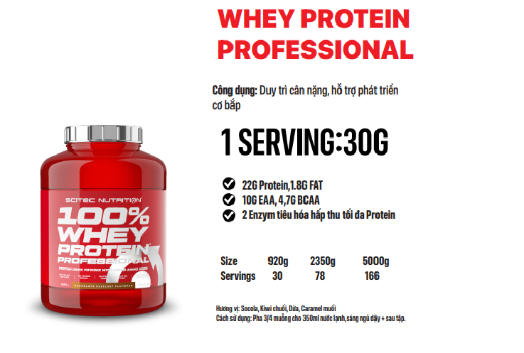 Whey Professional Scitec Nutrition 920G (30 Servings)