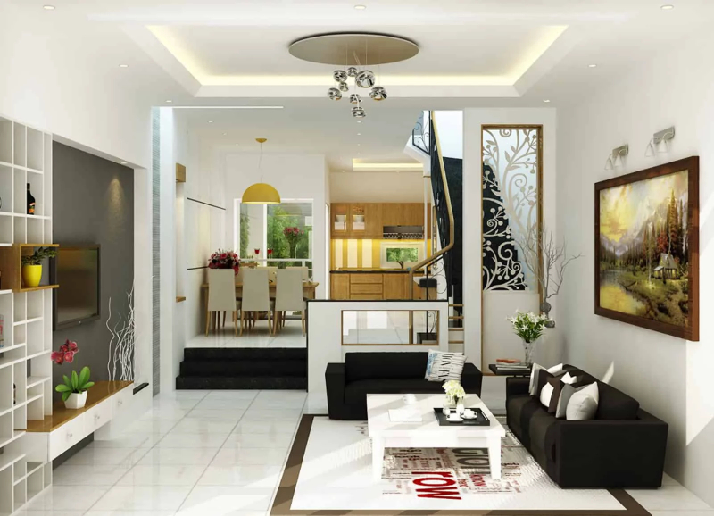 Vách ngăn di động bằng nhựa dành cho phòng khách