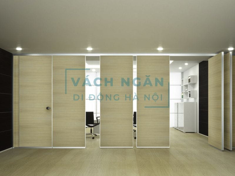 Vách ngăn gấp lại được chất liệu Nỉ 