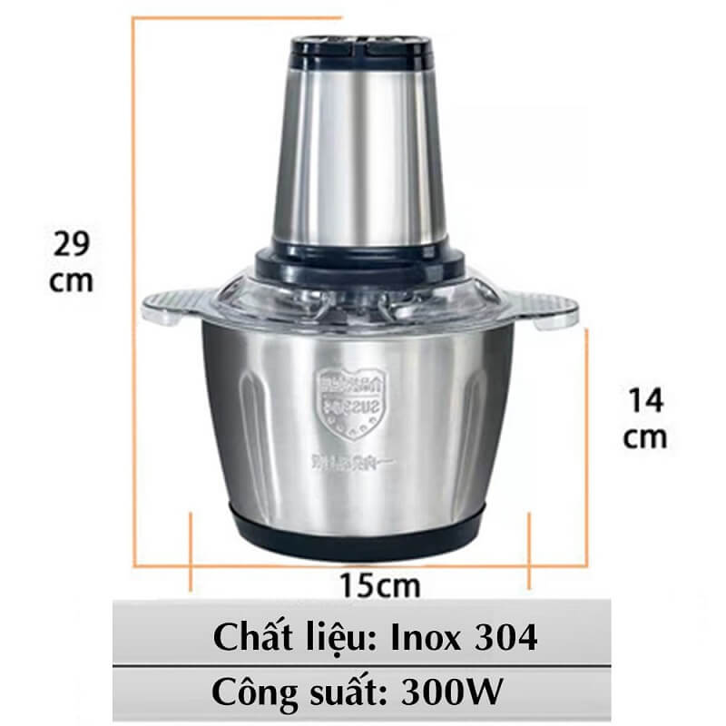 Máy Xay Thịt Inox 2L (Kiện 20 - 24 Cái)