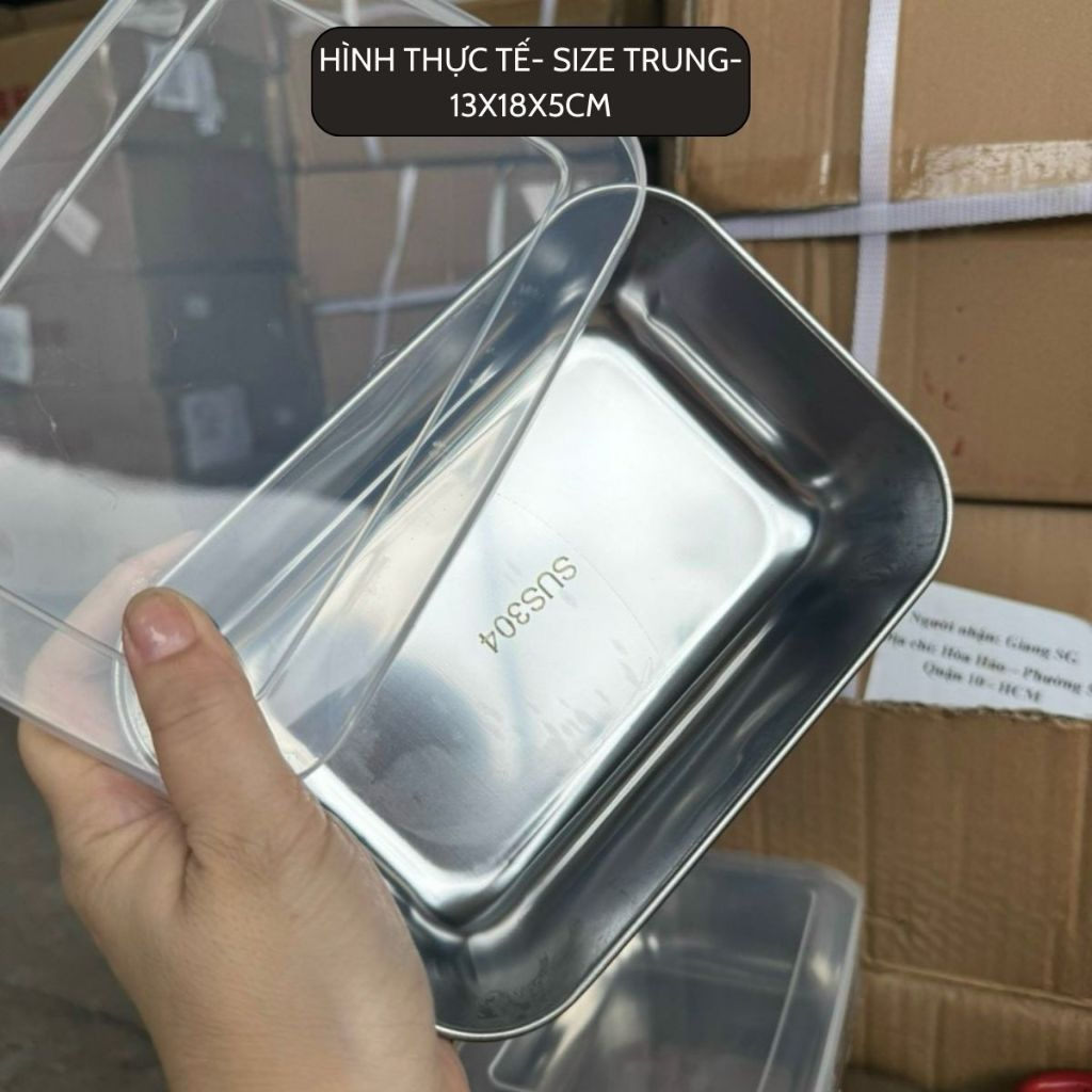 Hộp Đựng INOX Thực Phẩm - SIZE TRUNG ( Thùng 240 )