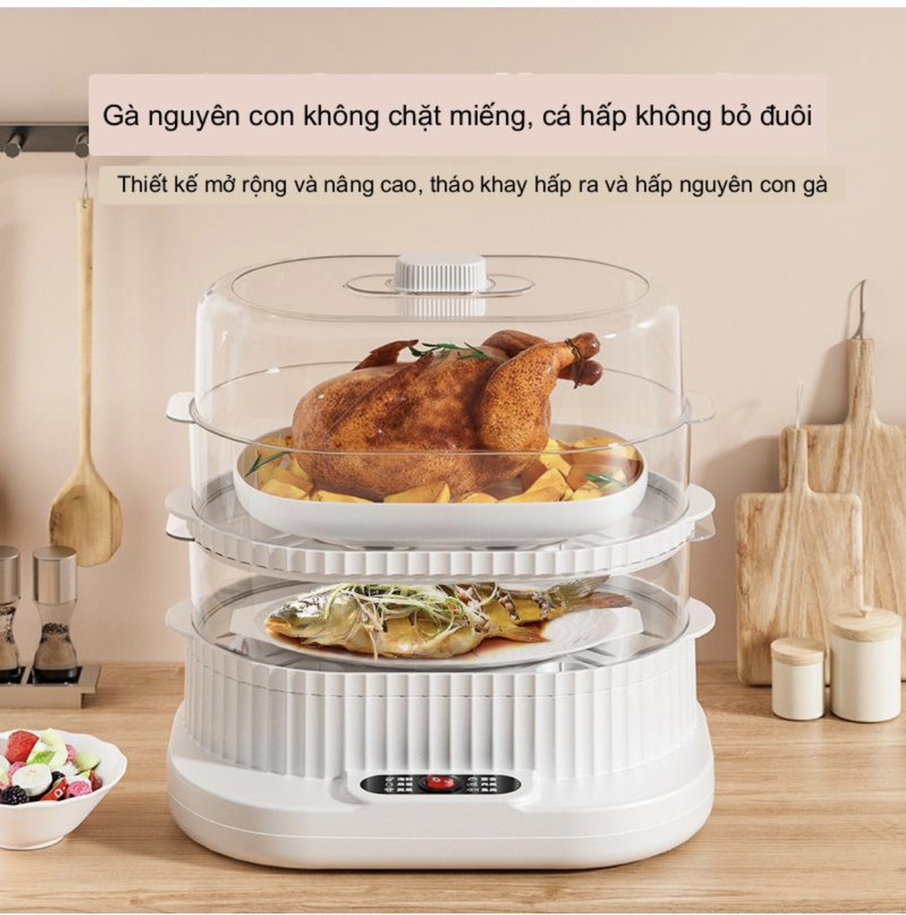 Nồi Hấp Điện 3 Tầng 10L ( Thùng 4 )