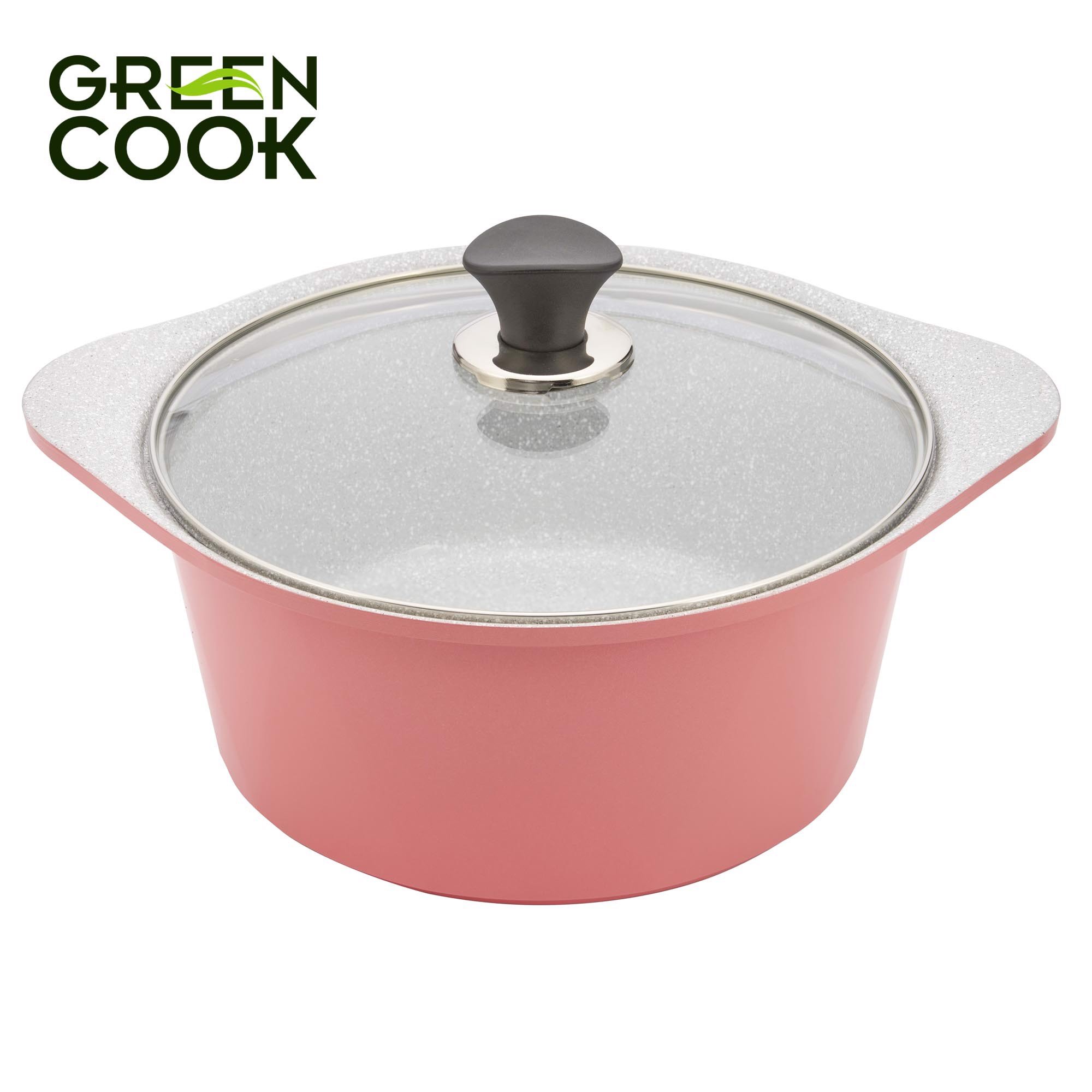 Nồi GreenCook Vân Đá Size 24