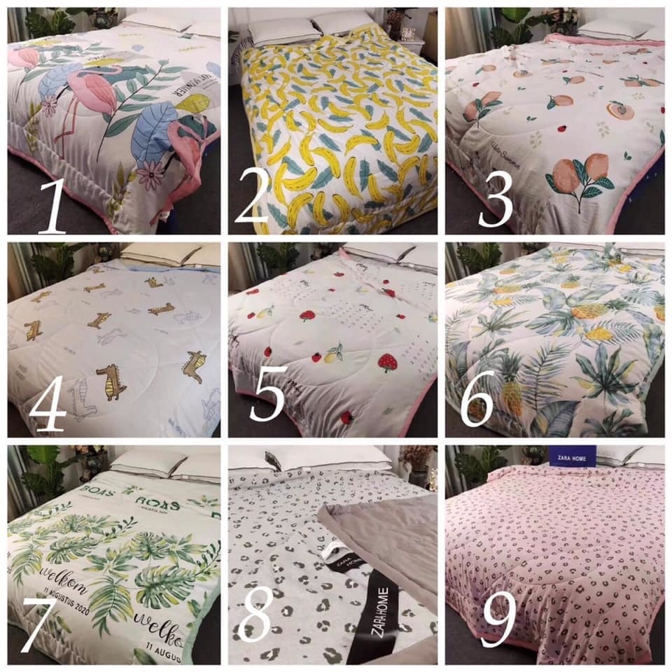 Mền Đũi Zara Home Hình Hoa