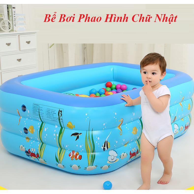 Hồ Bơi 3 Tầng Hình Chữ Nhật Size 1m3