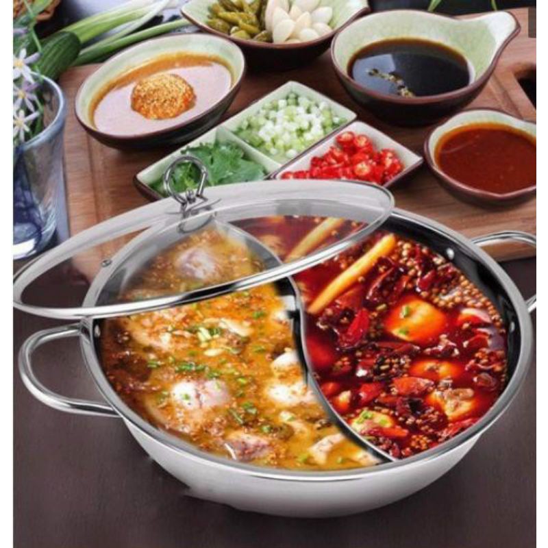 Nồi Lẩu 2 Ngăn Hotpot Size 30cm ( Thùng 30 )