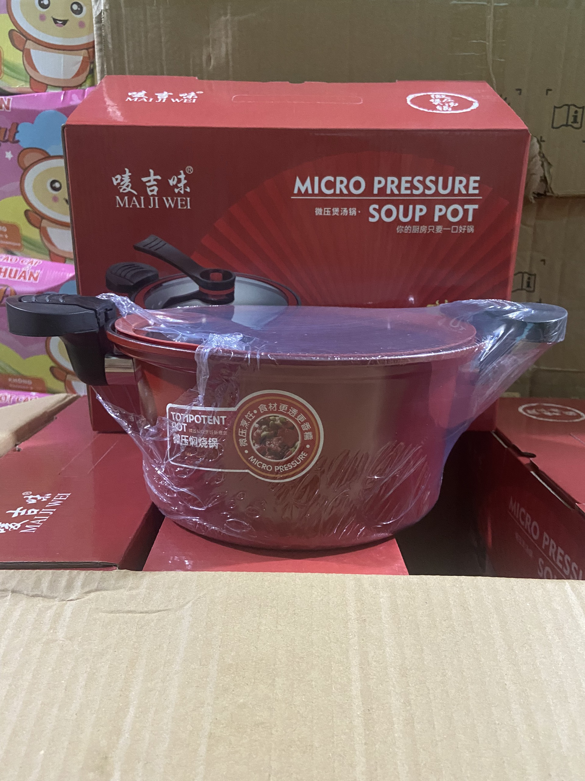 (Đỏ)Nồi Áp Suát Đa Năng Mini Ma Ji Wei