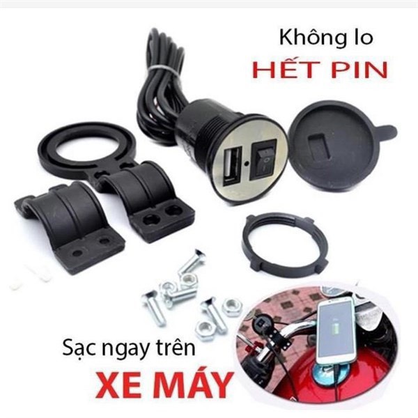 Sạc Pin Điện Thoại Trên Xe Máy
