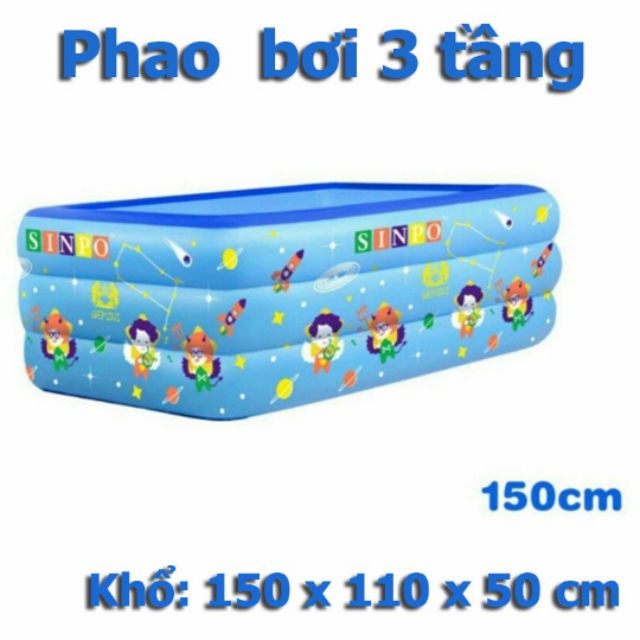 Hồ Bơi 3 Tầng Hình Chữ Nhật Size 1m5