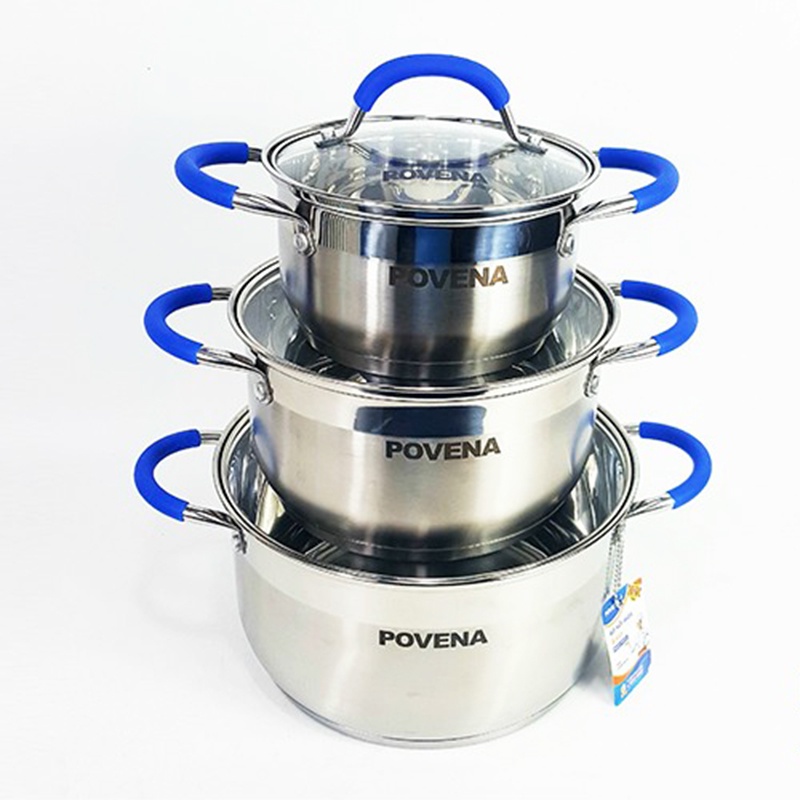 Bộ 3 nồi 5 đáy Povena C5