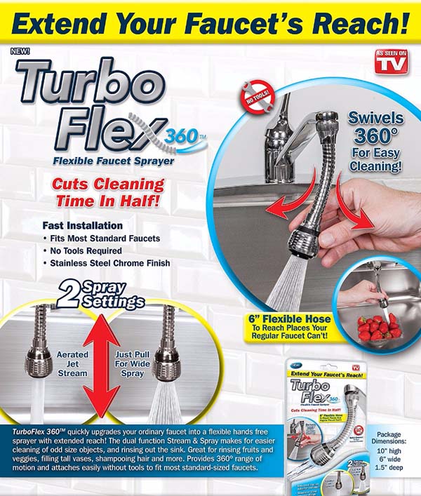 Vòi Nước Tăng Áp Turbo Flex 360 Độ