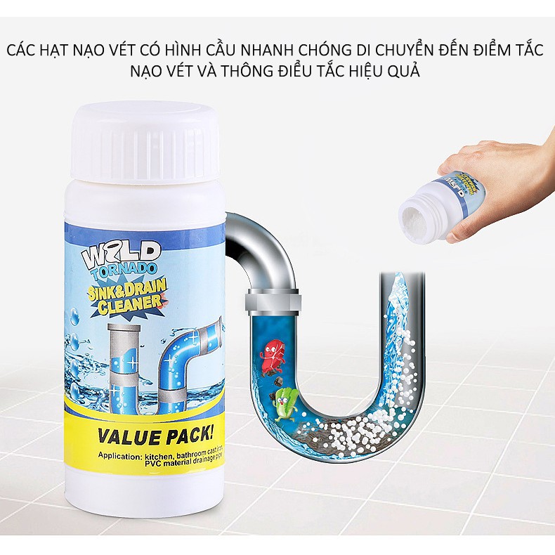 Lọ Bột Thông Cống Wild Tornado ( Thùng 200 )