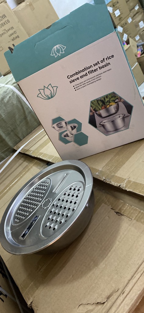 Bộ Rổ Bào Inox 3 Món ( Thùng 100)