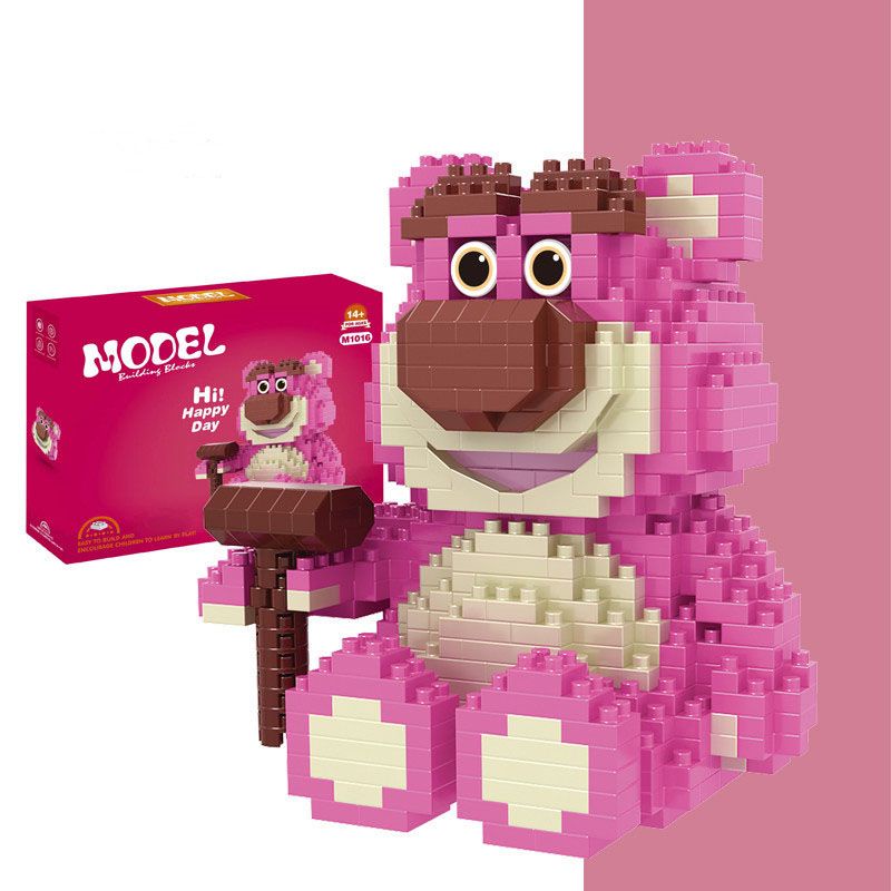 Lego Hình Gấu Dâu Lotso Size 12cm (Thùng 96 cái)