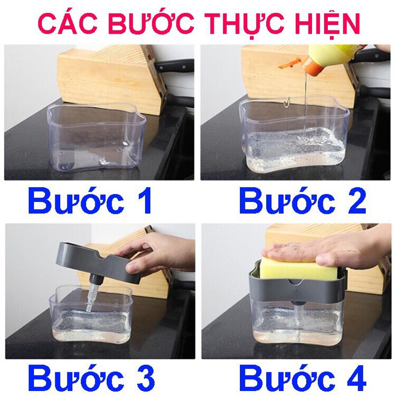 Hộp Đựng Nước Rửa Chén 2in1