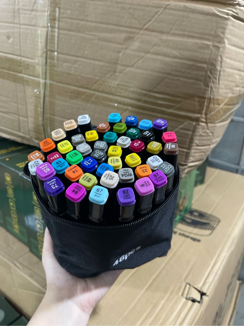 Bộ Bút Màu Dạ Quang 48 Chi Tiết (Thùng 28 Bộ)