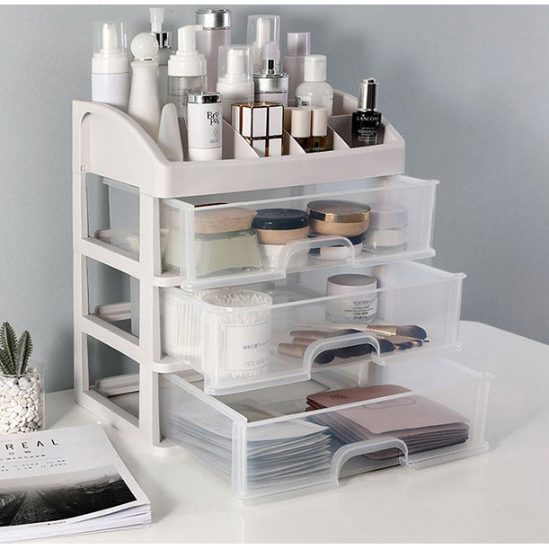Kệ đựng mỹ phẩm 4 tầng 3 ngăn kéo mẫu mới