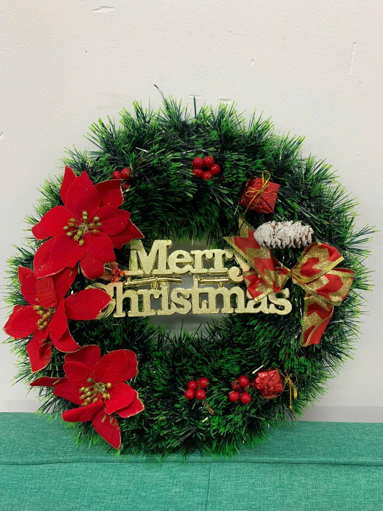 Vòng Nguyệt Quế Noel Size 38cm LOẠI ĐẸP - THÙNG TRỘN 5 MẪU (Thùng 48)