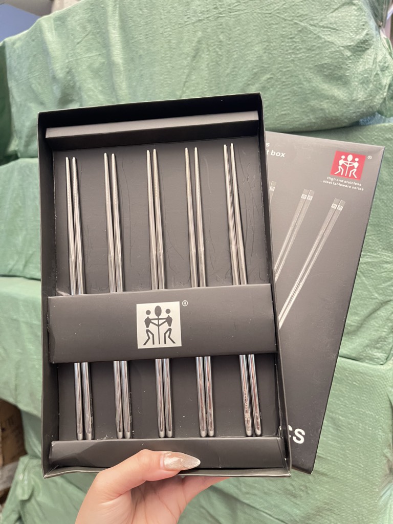 (D100) Bộ 5 Đôi Đũa Inox 304 ZWILLING (Thùng 100 Set)