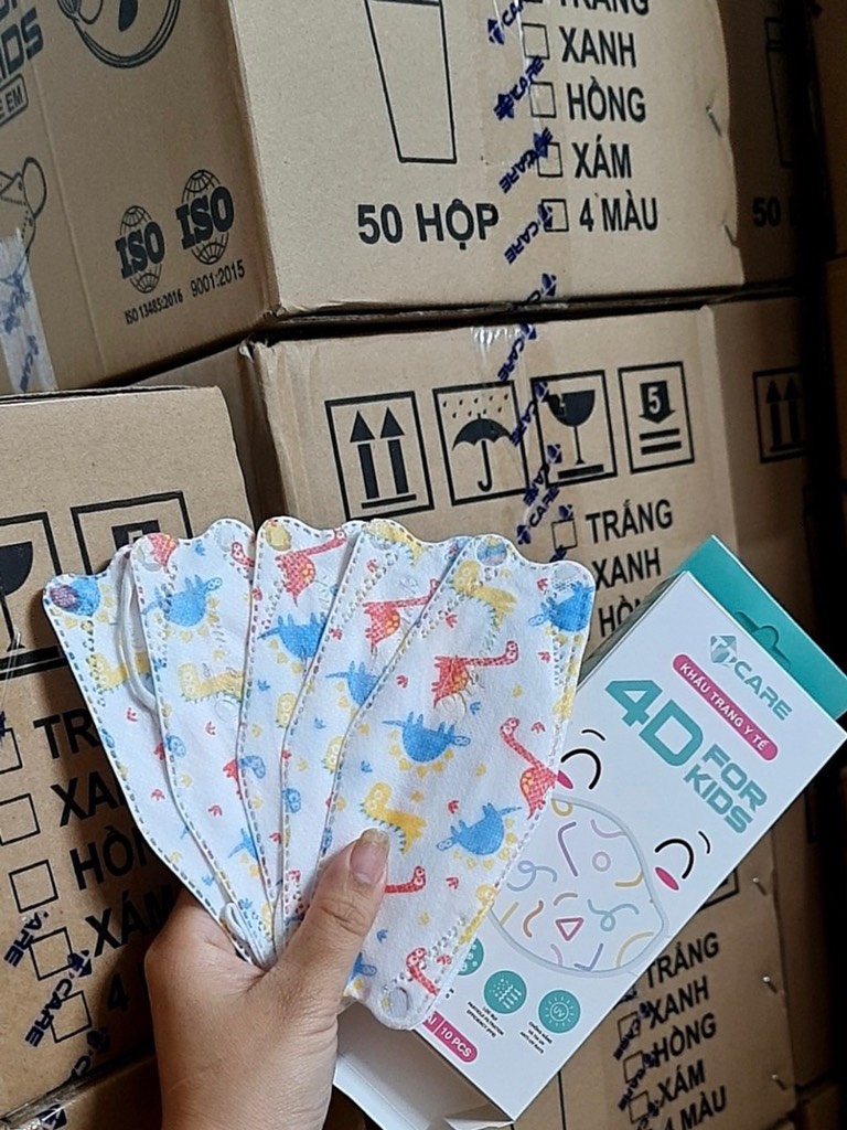 Khẩu Trang Em Bé 4D (Thùng 500c, Hộp 10c)