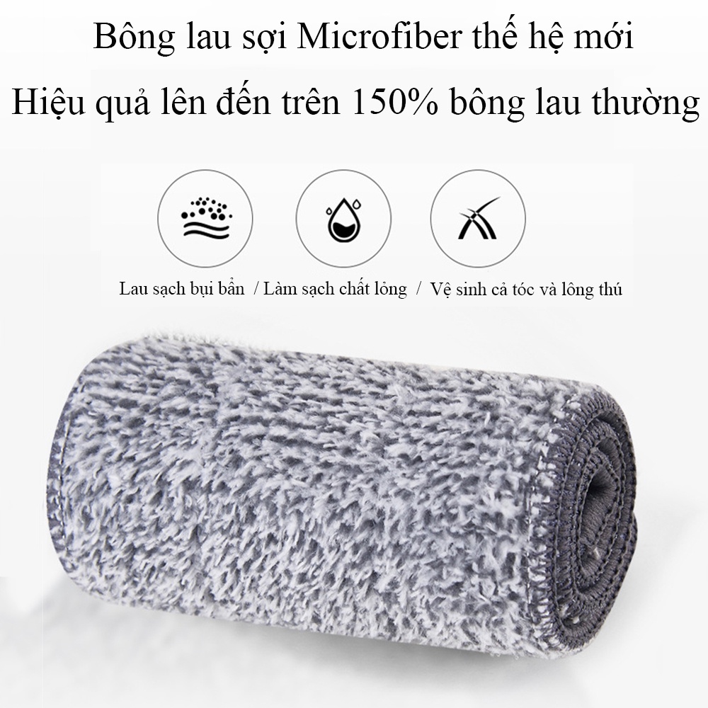 (Có Hộp) Bộ Cây Lau Nhà Tự Vắt Kèm Thùng (Thùng 24)