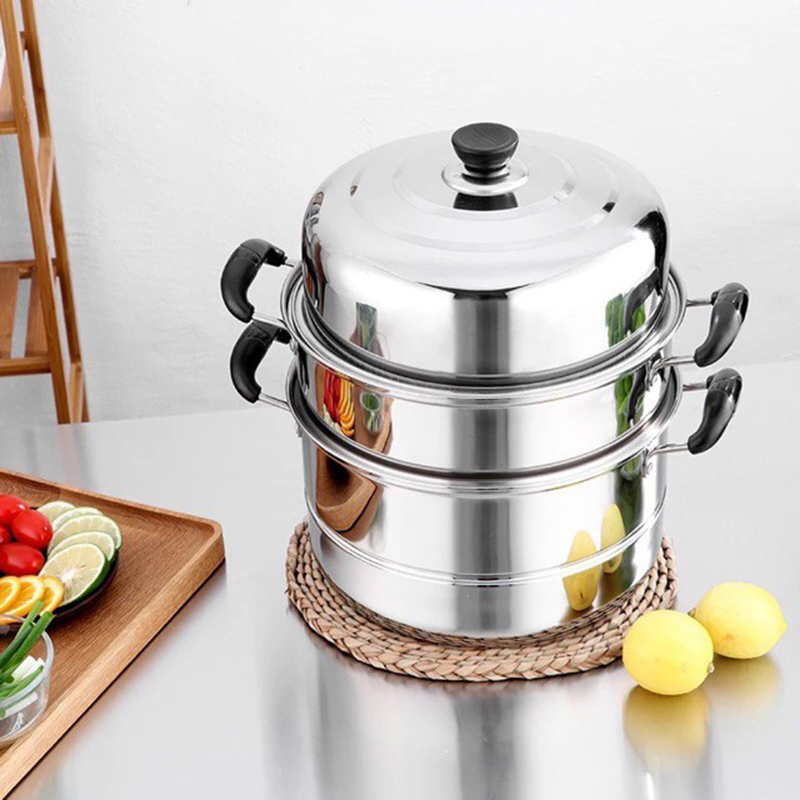 Nồi Hấp 3 Tầng Inox 28cm