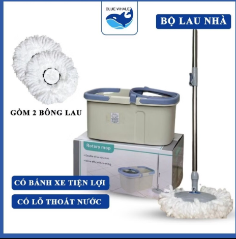 Bộ Cây Lau Nhà Thông Minh Xoay 360