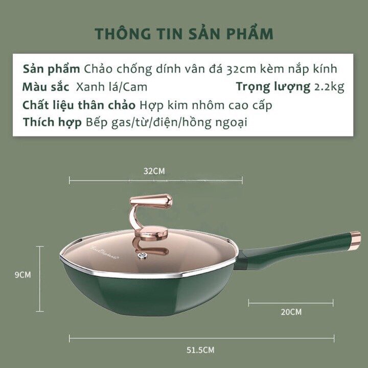 Chảo Có Nắp 33CM Cao Cấp Sang Trọng