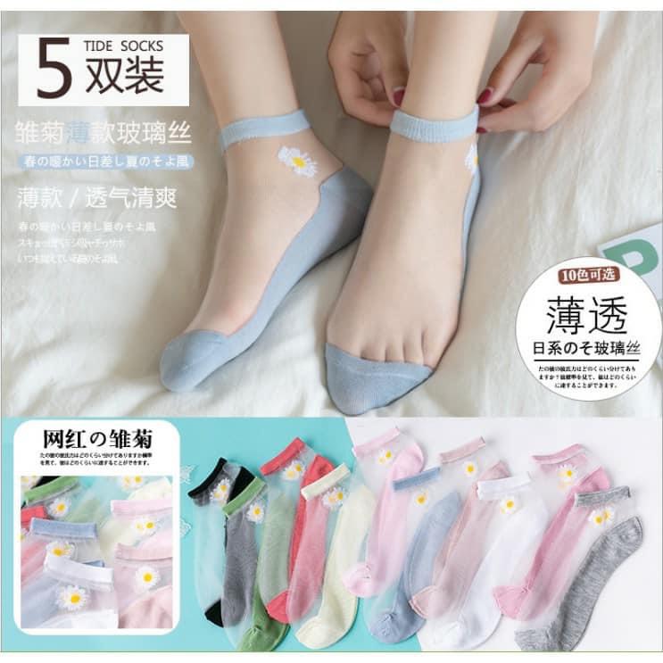 (Set 10) Vớ Ren Hoa Cúc (loại vớ lưới)
