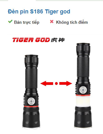Đèn Pin S186 Tiger GOD
