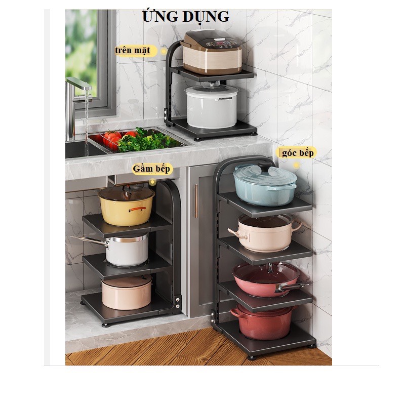 Kệ Gầm Bếp Để Nồi 3 Tầng (Thùng 15)
