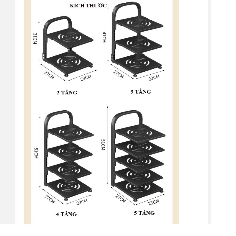 Kệ Gầm Bếp Để Nồi 3 Tầng (Thùng 15)