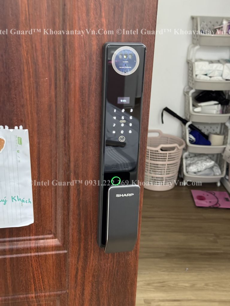 Khóa vân tay thông minh Sharp S7-FV lắp cửa thép chống cháy tại Hải Phòng