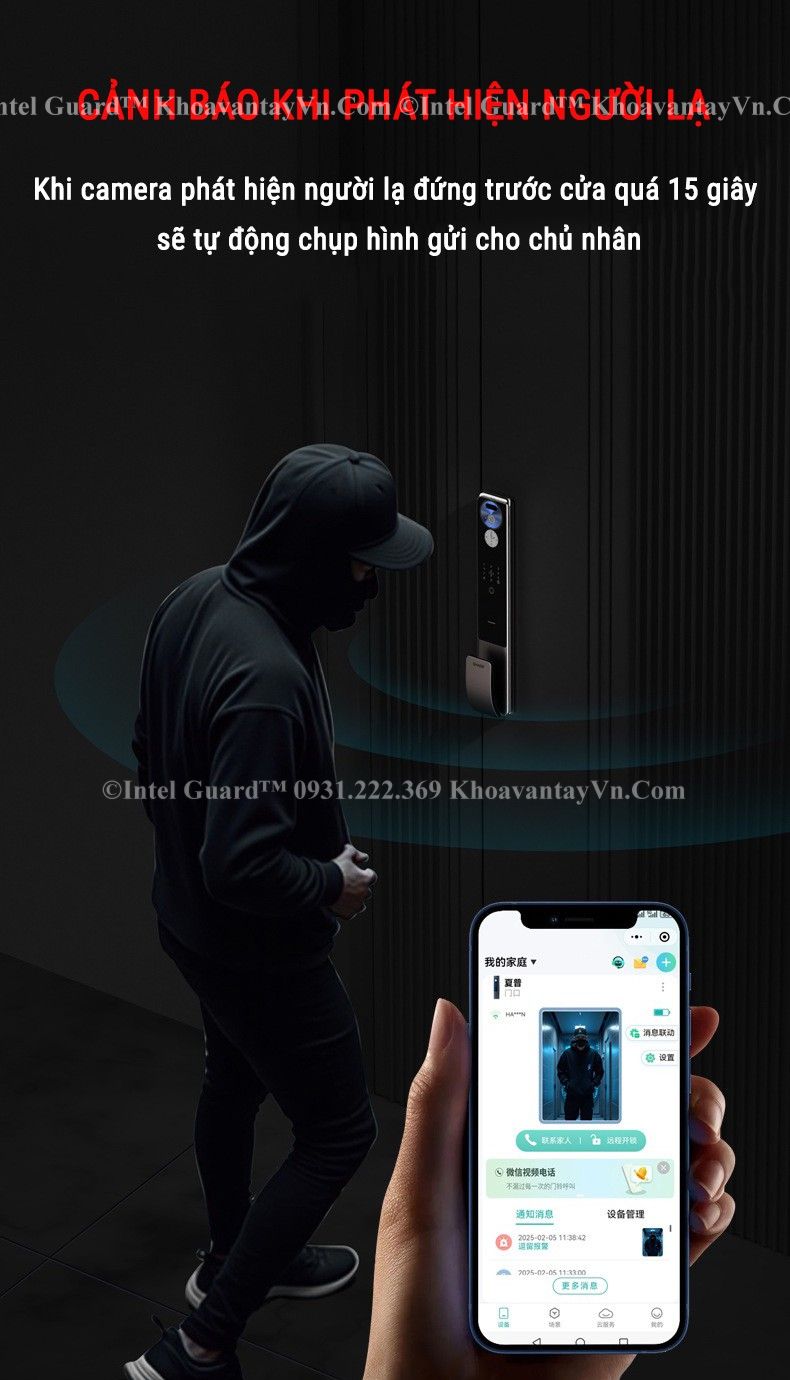 Khóa thông minh khuôn mặt Sharp H4-FV cảnh báo người lạ