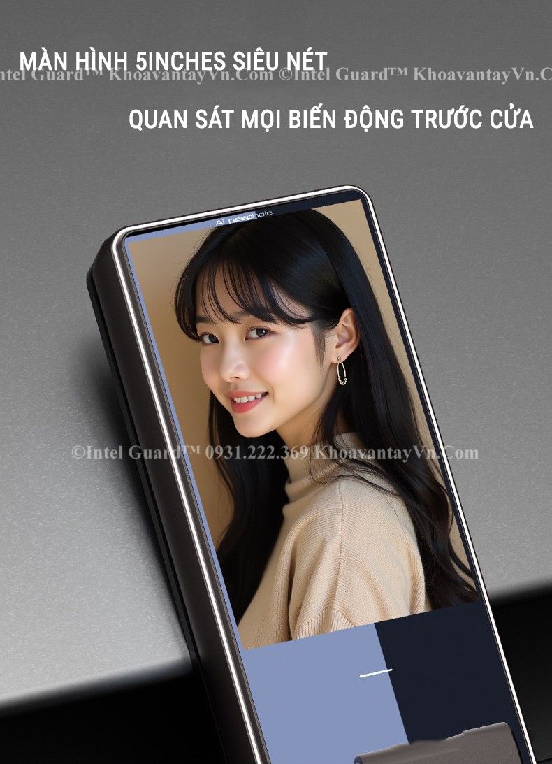 Khóa thông minh khuôn mặt Sharp H4-FV tích hợp màn hình 5inches siêu sắc nét
