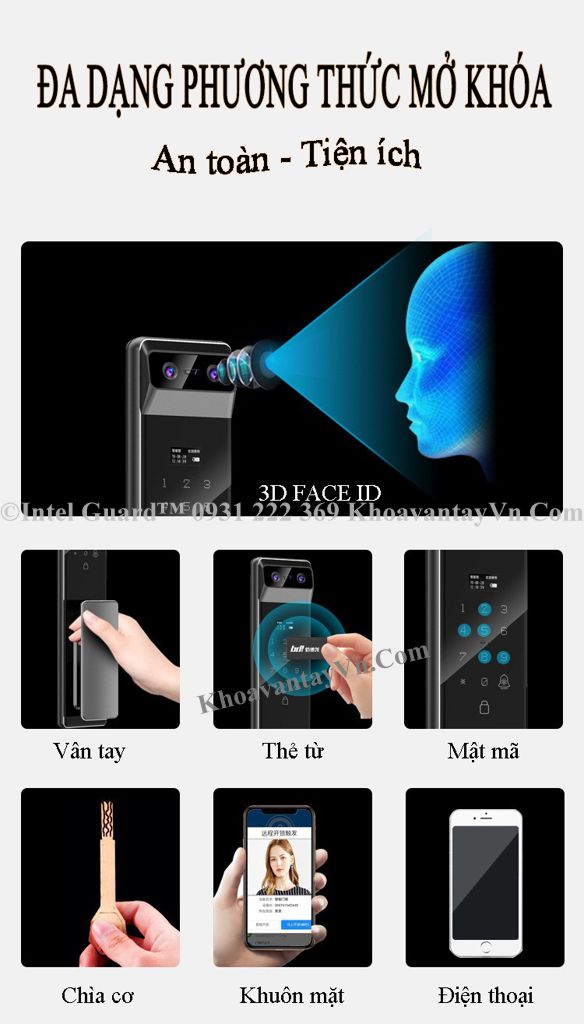 Khóa cửa thông minh khuôn mặt K9 Pro cao cấp tại Hải Phòng