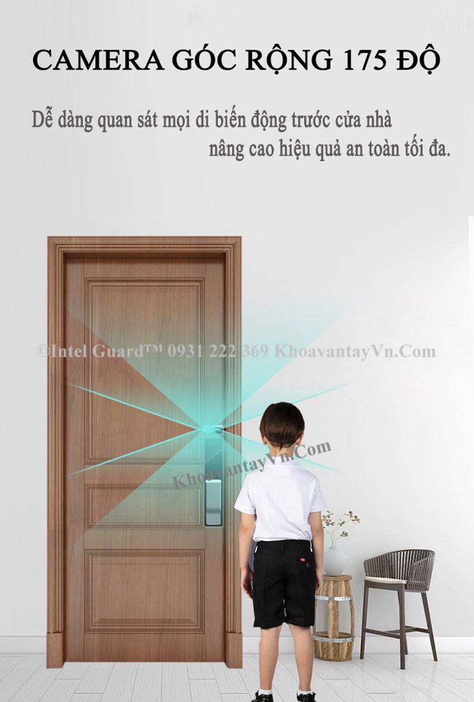 Khóa cửa thông minh khuôn mặt K9 Pro cao cấp tại Hải Phòng