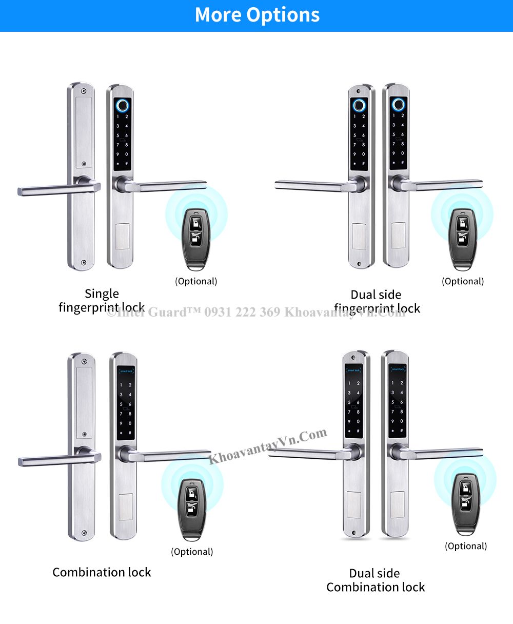 Khoá vân tay khóa điện tử cửa nhôm KCN06 tại Hải Phòng