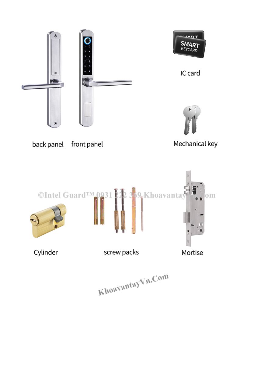 Khoá vân tay khóa điện tử cửa nhôm KCN06 tại Hải Phòng