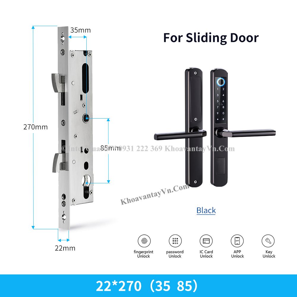 Khoá vân tay khóa điện tử cửa nhôm KCN06 tại Hải Phòng