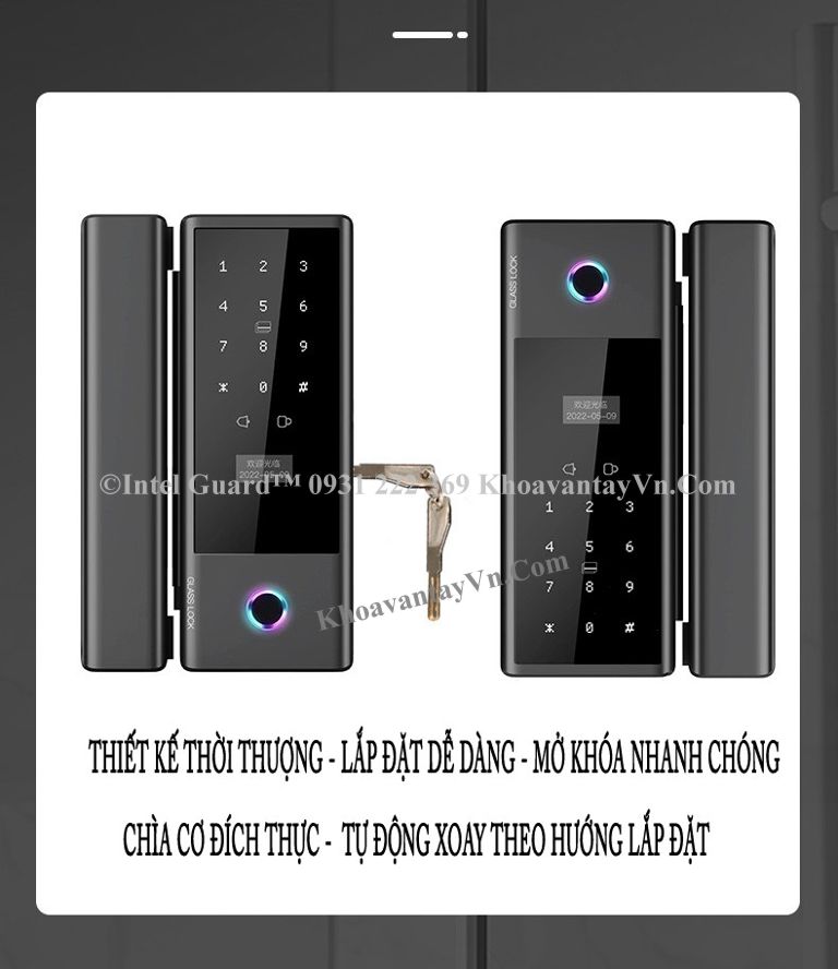 Khoá vân tay thông minh cửa kính IGD03 tại Hải Phòng