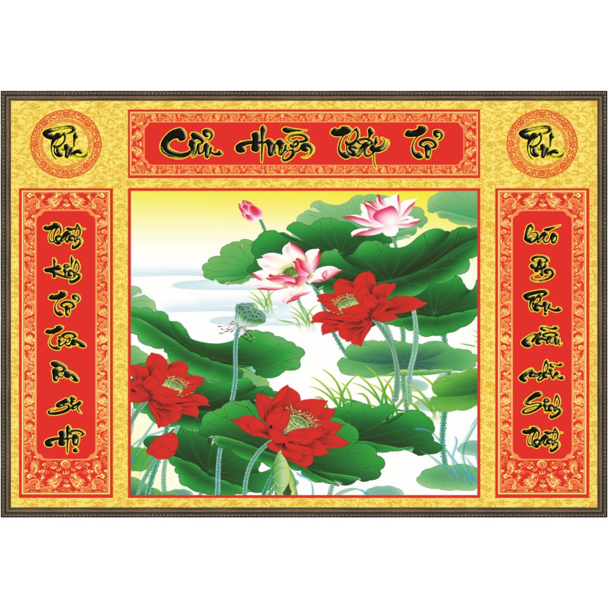 cách chọn tranh dán tường phòng thờ thể hiện lòng thành kính trang nghiêm tới tổ tiên