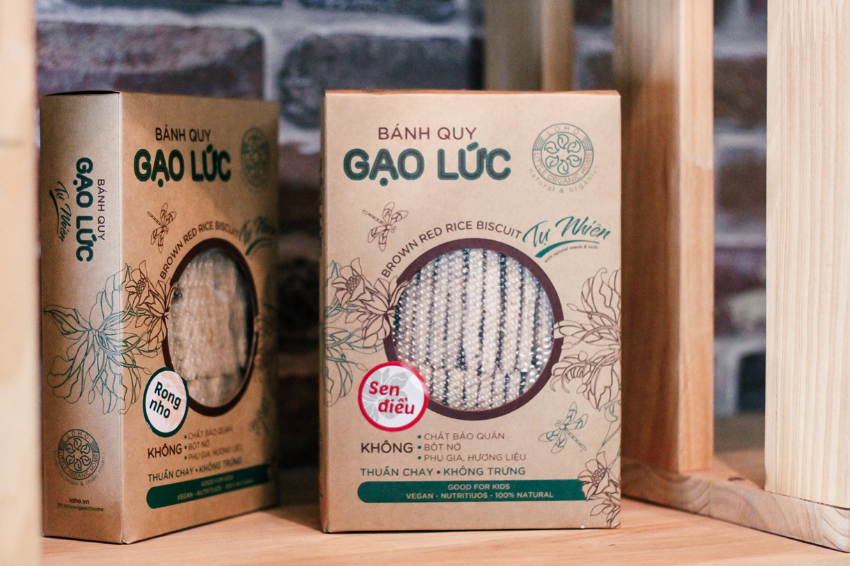 Bánh gạo gạo lức tự nhiên Loho - Sen điều 400gr