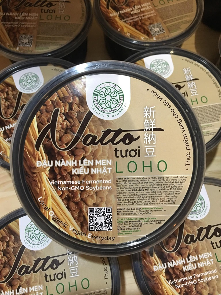Natto tươi Loho - đậu nành vàng non-gmo lên men kiểu Nhật 300gr