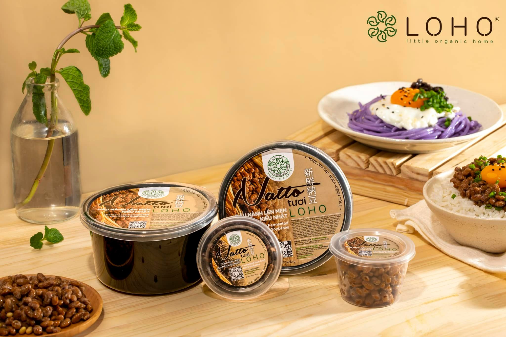 Natto tươi Loho- từ đậu gà hữu cơ lên men kiểu Nhật 80gr