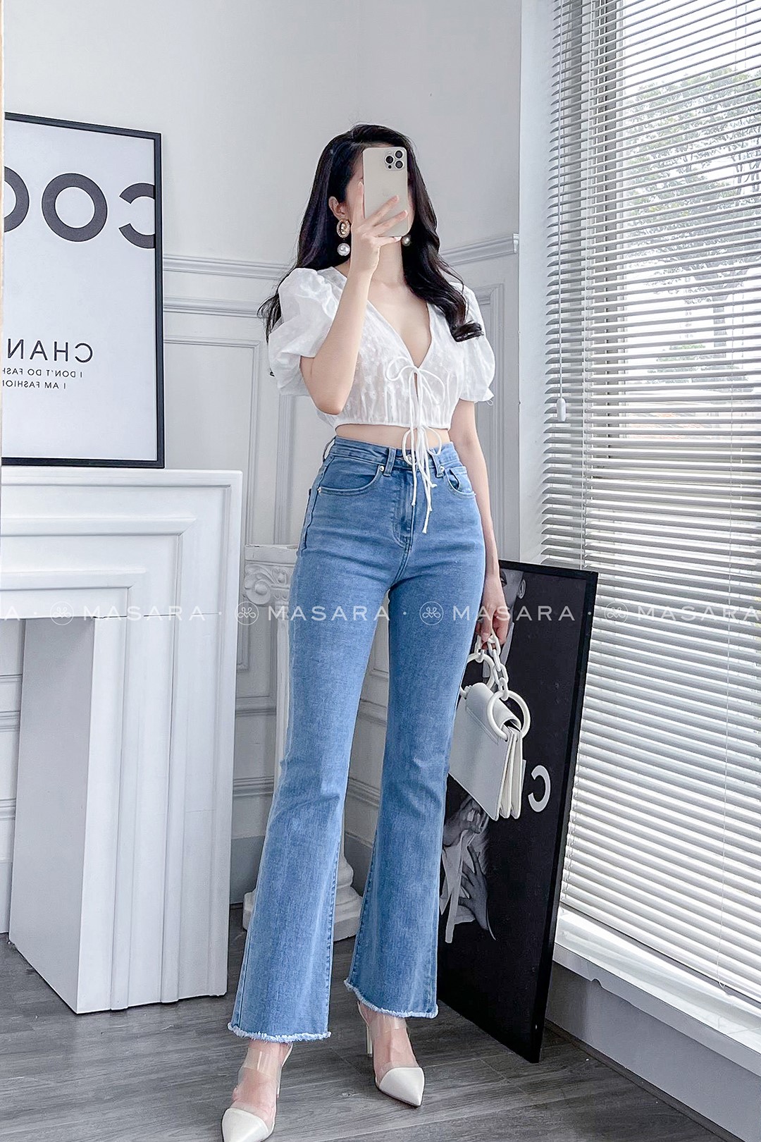 ÁO THÔ THÊU CROPTOP TRẮNG